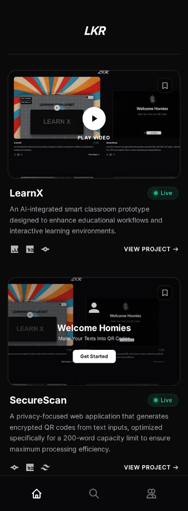 Projects List Screen